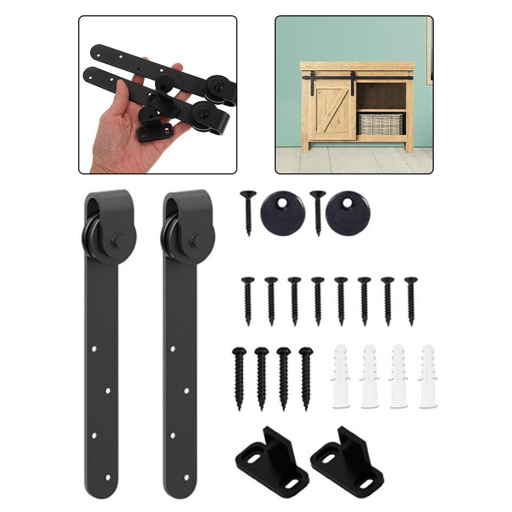 Cabinet Door Kit Barn Door Hardware Kit Small Space Solutions 23.7x5.5x4cm Compact Size Precision-Engineered Track