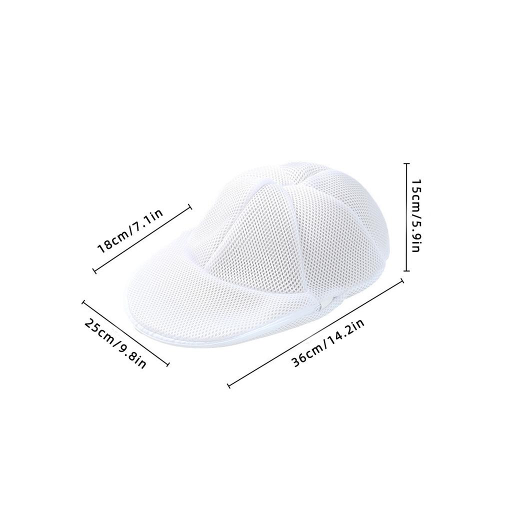 Washing Machine Hat Laundry Bag Cap Protector Washing Bag Anti-Deformation Hat Mesh Storage Organizer Zip Bags With Frame