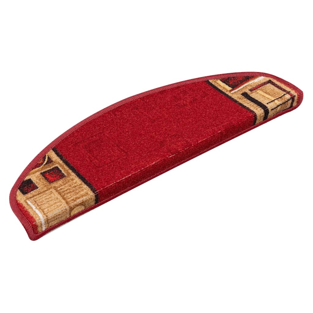 Self Adhesive Stair Mats 5 pcs 65 x 21 x 4 cm Red