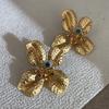 Medieval Vintage Irregular Flower Stud Earrings Niche High-end Earrings Fashion Personalized Earrings