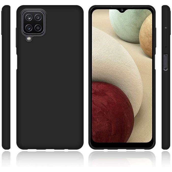 Coque pour Samsung A12 Anti Choc Silicone Noir Souple Haute Qualité Et Résistance