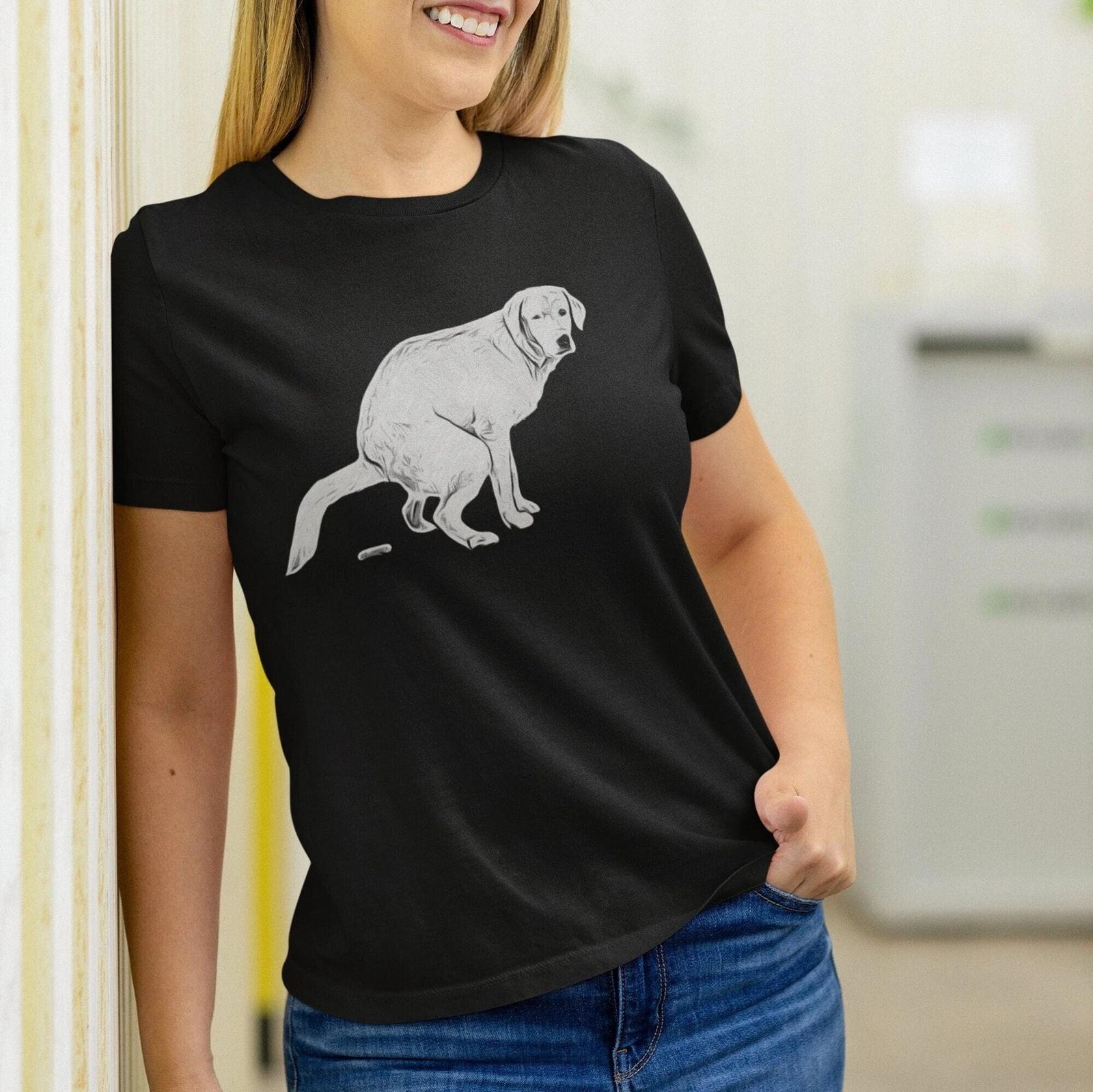 Pooping Dog Shirt, Labrador XL