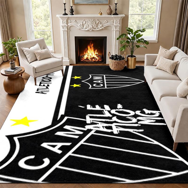 Clube Atletico Mineiro Teppich Fußmatte für Wohnzimmer oder Schlafzimmer Schutzmatte unter dem Stuhl Bürodeko Weihnachtsgeschenk Geburtstagsgeschenk