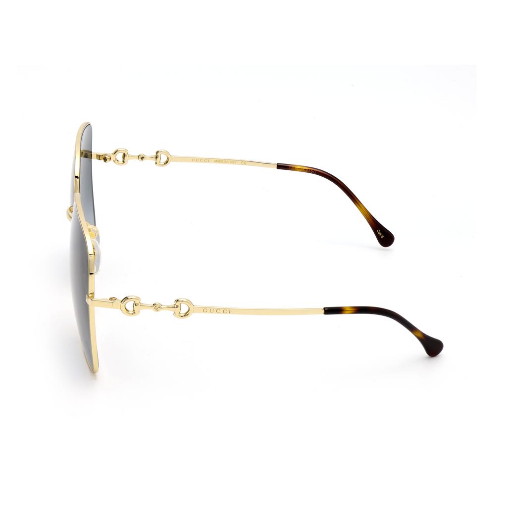 Gucci Horsebit Series Vintage Square Sunglasses Women sunglasses Gray GG0879S-001