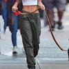 Women Casual Solid Cargo Pant Pocket Elastic Waist Loose Pant