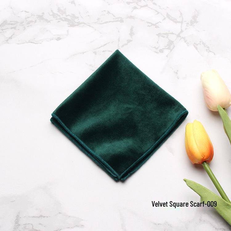 Velvet Pocket Square Scarf - Fashionable Men's Dress Accessory for Weddings and Parties
