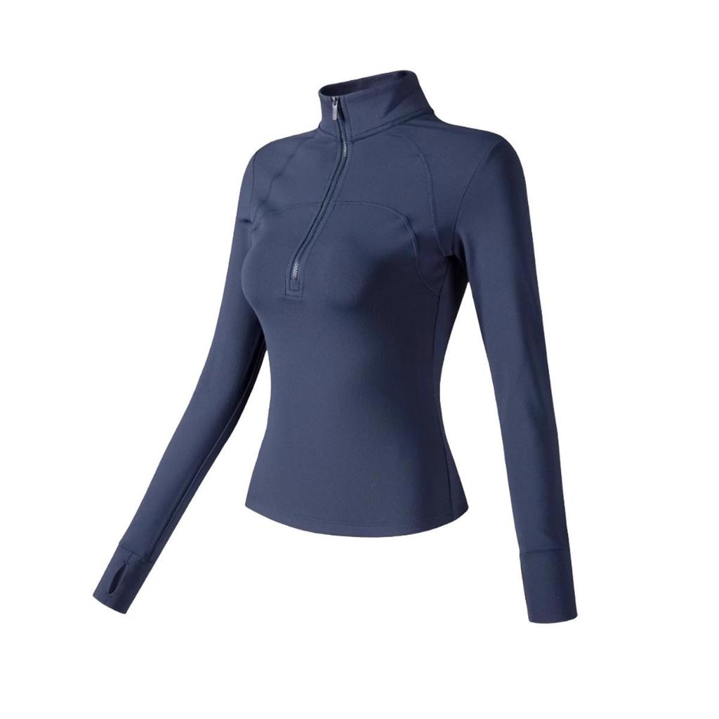 Quick-Dry Slim-Fit Stand-Up Collar Sports Jacket for Running & Yoga