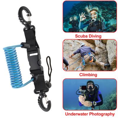 Spiralspulenkabel, Anti-Verlust-Kamera, Taschenlampen, Sicherheitsleine zum Tauchen, Schnorcheln, Surfen, Kajakfahren