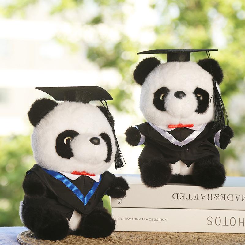 Dr. Panda doll graduation bear kindergarten gift doll Dr. Bear plush toy