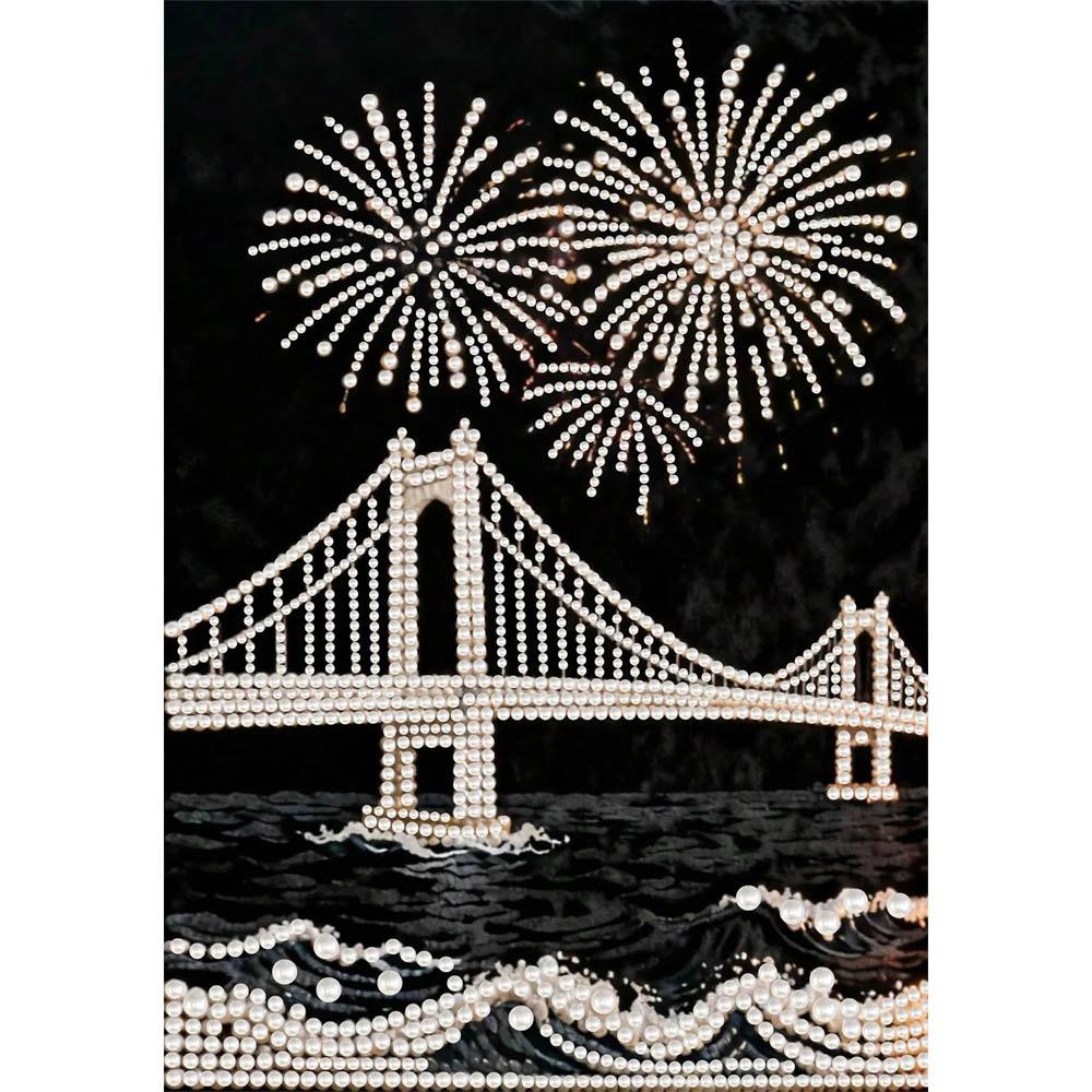 

Pearl Painting Kit Marine Fireworks Theme Frameless Handicraft DIY Bedroom Decoration Living Room Wall Art Room Decoration Art Craft Decoration 30x40cm
