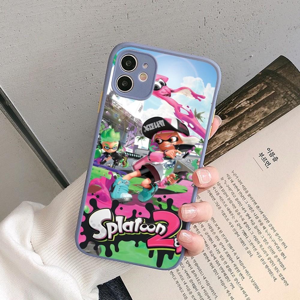 Game Splatoon Art Phone Case for iPhone 14 11 12 13 Mini Pro Max 8 7 Plus X XR XS MAX Translucent Matte Cover