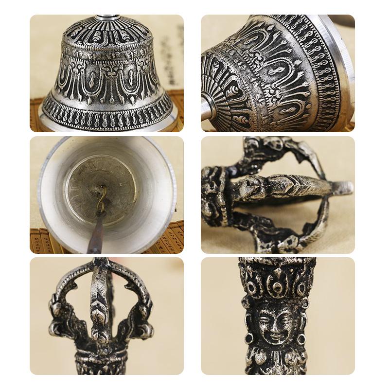 Nepalese Craftsmanship Tibetan Buddhist Meditation Bell And Dorje Set Five-stranded Diamond Bell Pestle Spiritual Healing Vajra