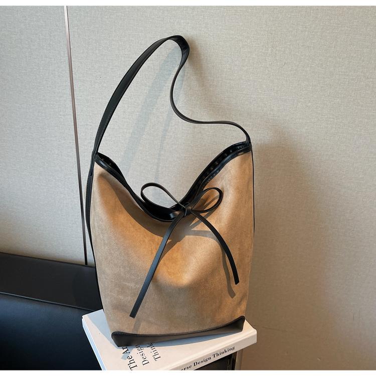 Leopard Print Bag Women's Large Capacity Autumn and Winter Matte Retro Shoulder Bag Casual Commuter Tote Bag