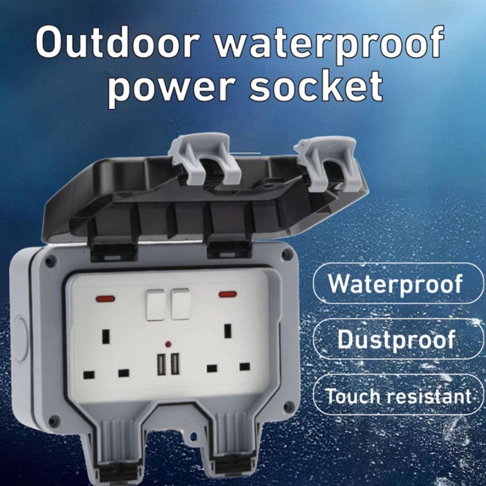 Waterproof Design Wall Switch Socket Dust Proof Power Socket Case Electrical Power