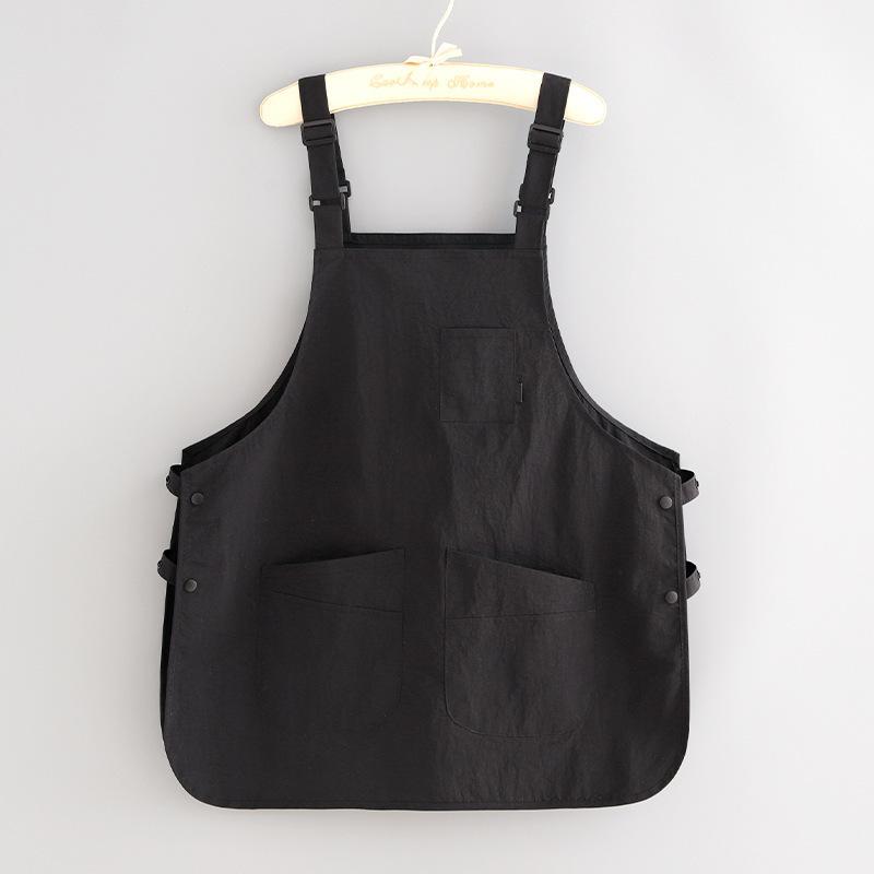 

1/2pcs Household Kitchen Apron Special for The Catering Industry Two-sided Work Clothes for Women To Wear At Work Anti-stain 60x62cm чёрный