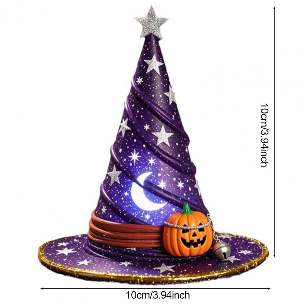 Led Night Lamp Spooky Witch Hat Night Light Set for Halloween Party Decor Led Ornament Trio for Fun Festive Atmosphere Spooky