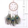 Dream Catcher Circular Net With Peacock Feathers Wall Hanging Car Hanging Decor Gift