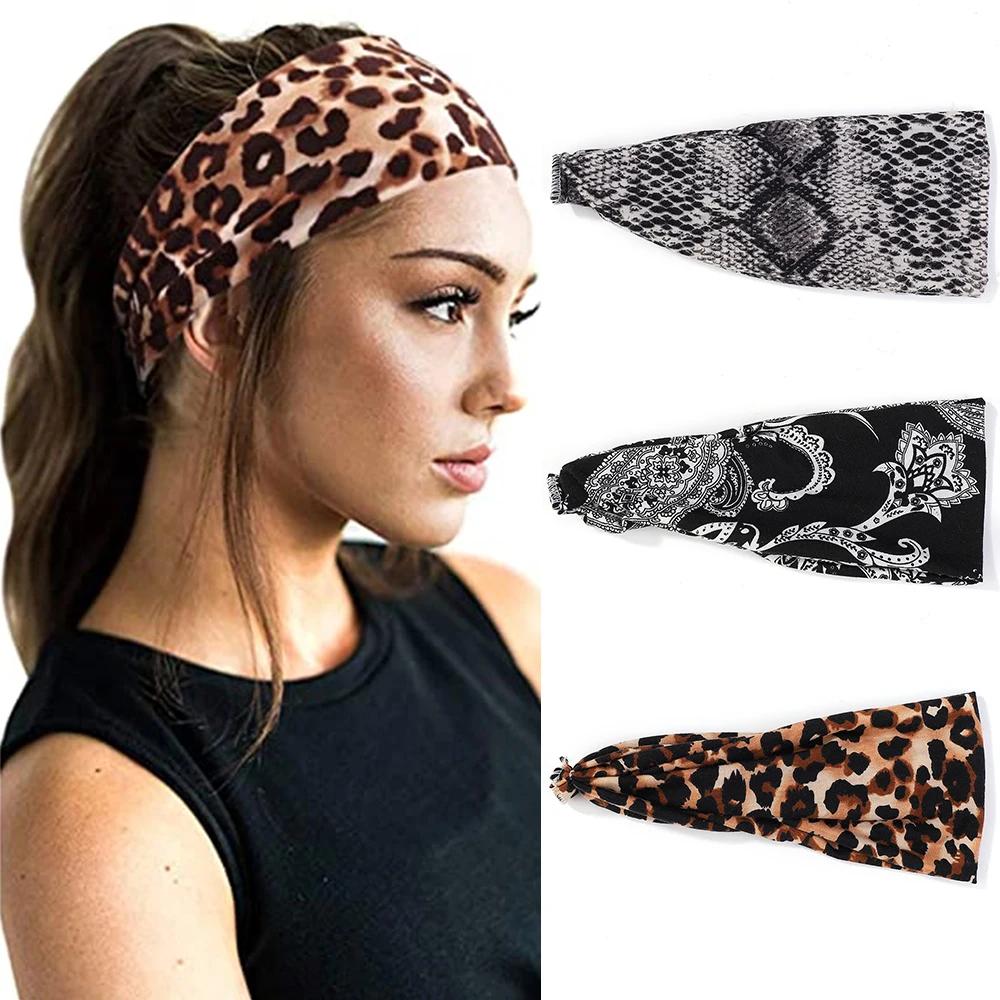 3Pcs/Lot Casual Solid Color Yoga Headband for Women Super Elasticity Man's Sports Fitness Anti Sweat Headscarf Hairband Set