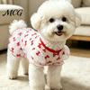 Bow Pattern Pet Dress Sheer Mesh Dog Dress, Ruffled Cute Bowknot Loose Puff Sleeve Sleeve, Breathable Summer Outfit for Small Dogs