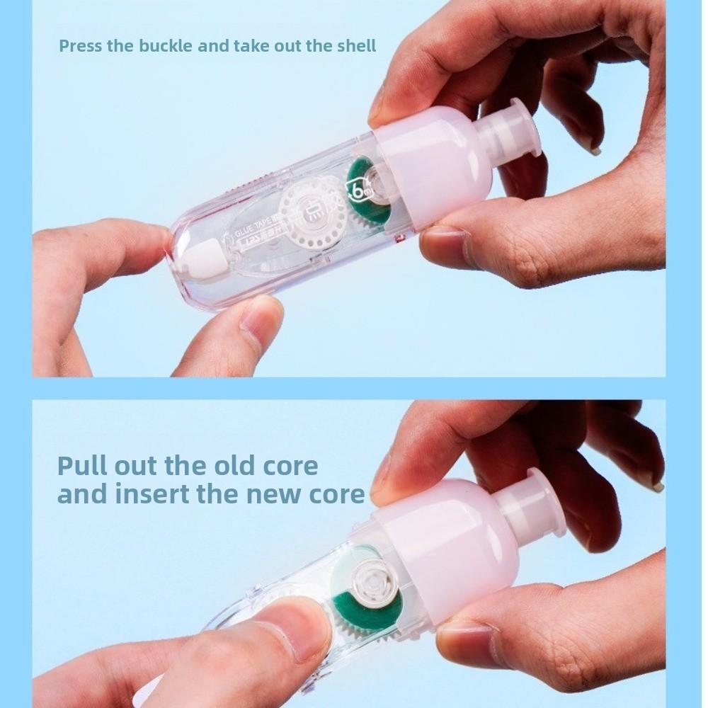 Press Type Dot Glue Tape Large Capacity Glue Tape Pen Double Sided Adhesive Tape  School Office