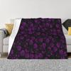 Purple Flowers Low Price New Print Novelty Fashion Soft Warm Blanket Purple Flowers Simple Stylish Trendy Elegant Unique