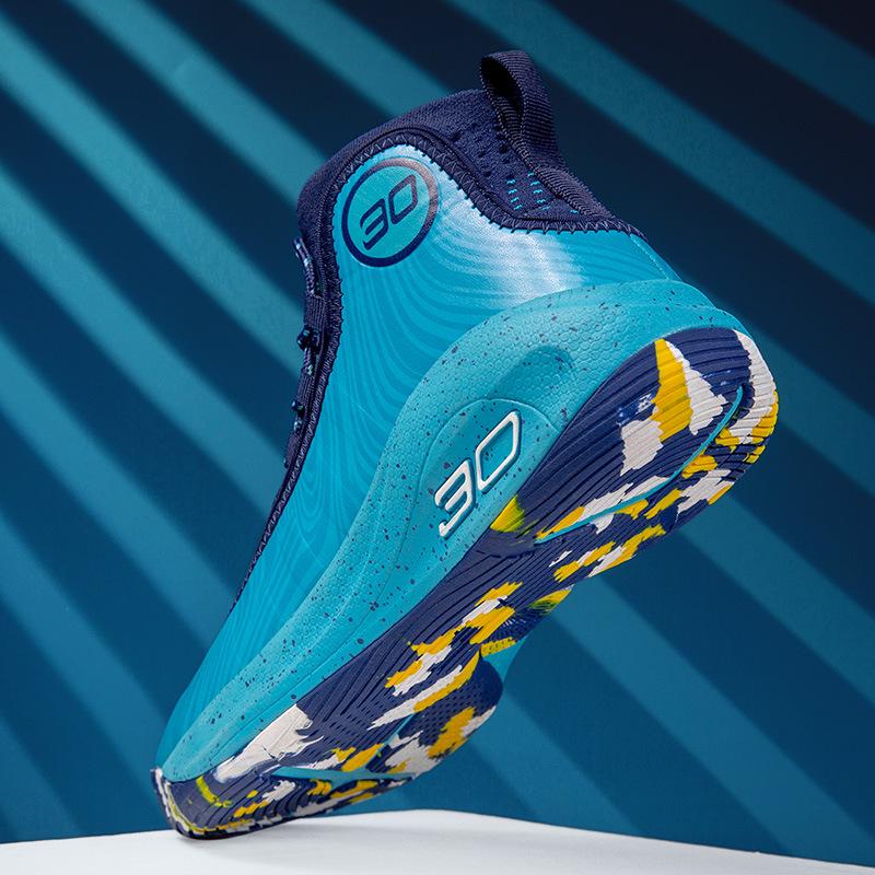 Men's High-Top Basketball Sneakers, Breathable, Large-Size Combat Boots