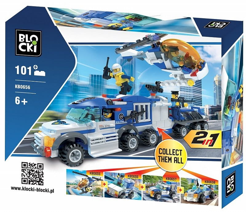 Klocki Blocki - Policja 2W1 101 Elementów