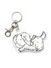THREE TO EIGHTY POPPI KEYRING WHITE
