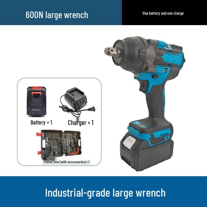 Portable High Torque Lithium Battery Impact Wrench with Electric Brushed Motor