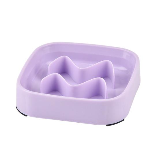Slow Feeding Pet Bowl Anti-Choking Design Spill-proof Deep Pet Food Dish Square Pet Slow Down Eating Bowl