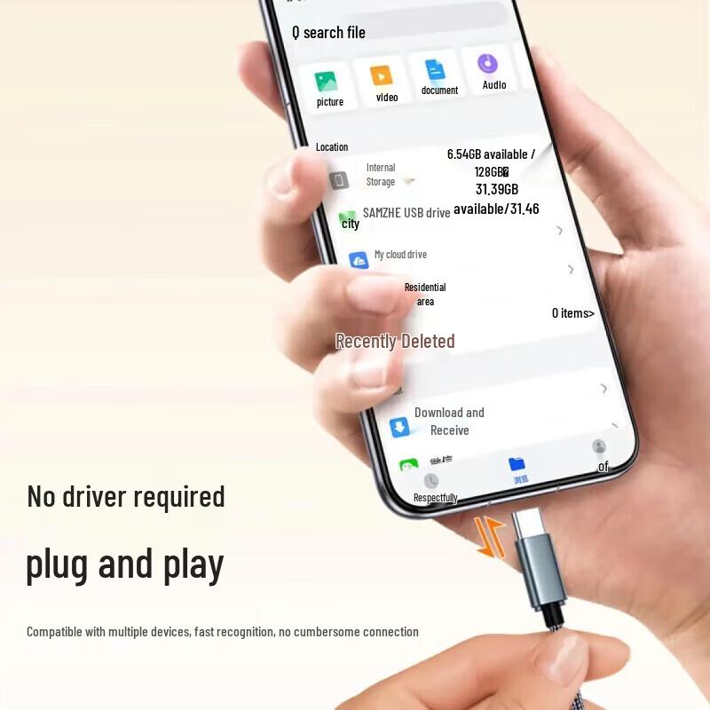 SAMZHE Type-C to USB-A Female OTG Adapter