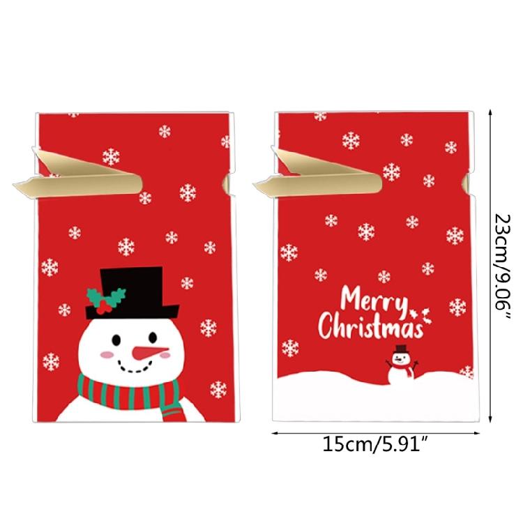 50pcs Christmas Presents Bags Candy Bag Christmas Decorations New Year Presents