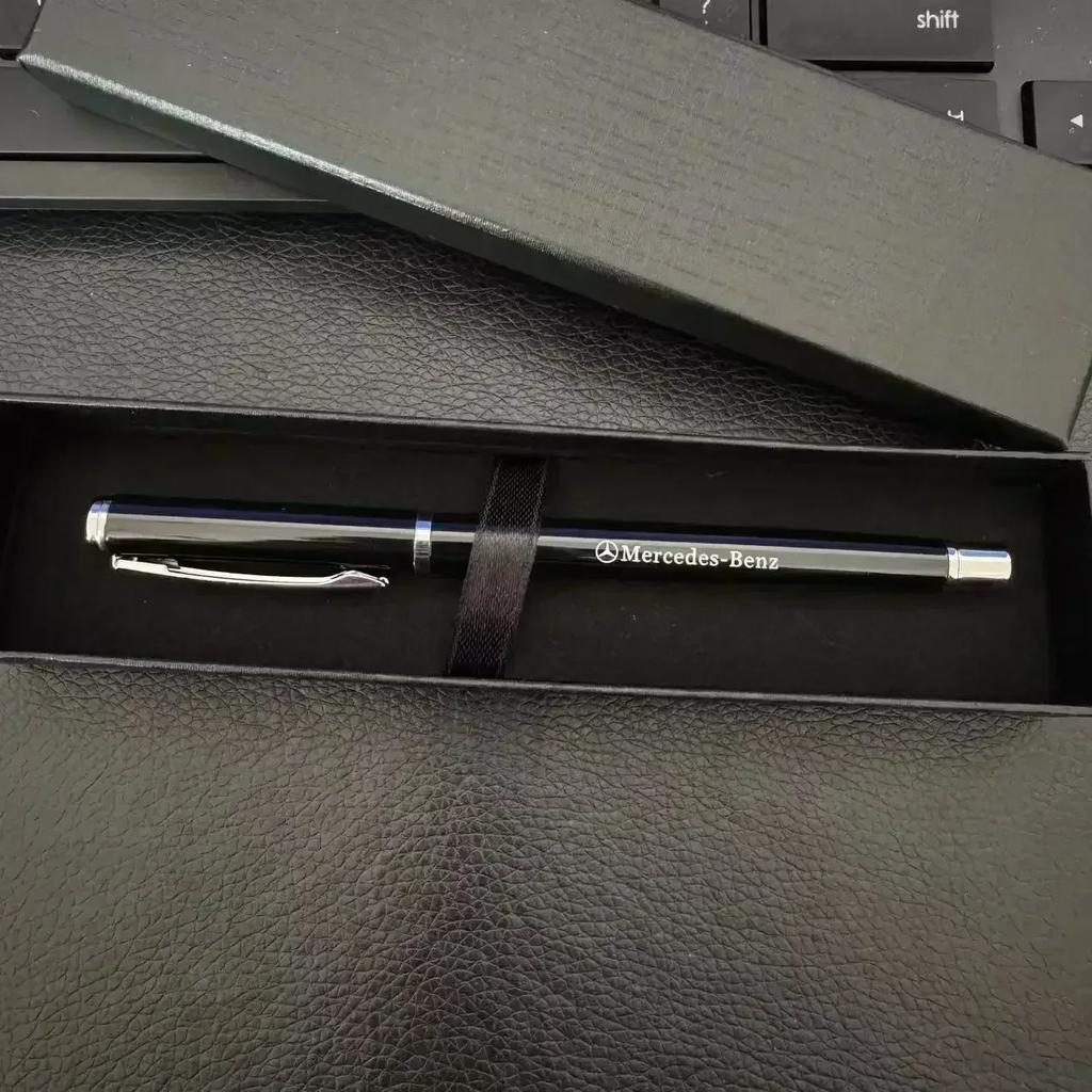CRB1 Car Logo Emblem Portable Ball Pen Auto Parts For Mercedes Benz S320 W164 W203 W204 W168 C180 E320 A200 CLA Maybach C E S Class