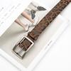 Leopard Print Fashion Retro Women's Belt Korean Style Trendy Alloy Pin Buckle Versatile Jeans Decorative Belt for Women