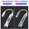 OTG 4 IN 1 Type C To USB A 3.0 HUB High Speed Multi Ports Splitter Adapter For Ford FOCUS Mondeo Fiesta Kuga Ecosport Fusion