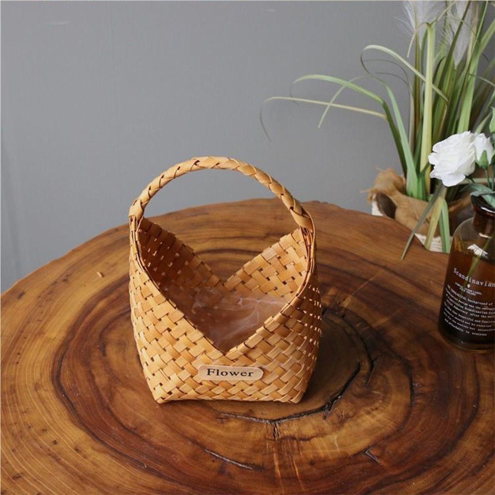 Handmade Storage Basket Wall Mounted Gift Packaging Box Multi-functional Flower Basket  Food
