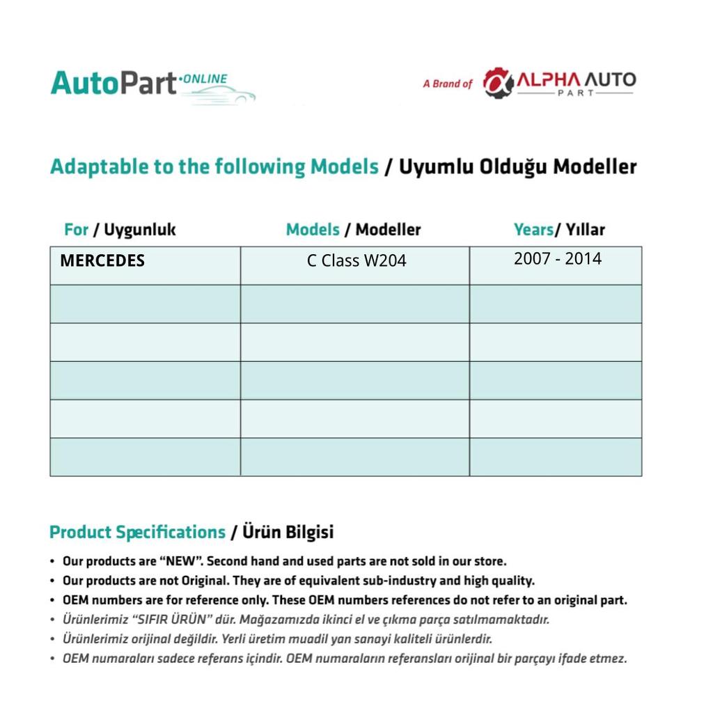 Conexiune portbagaj acoperiș capac șipci pentru Mercedes Clasa C W204