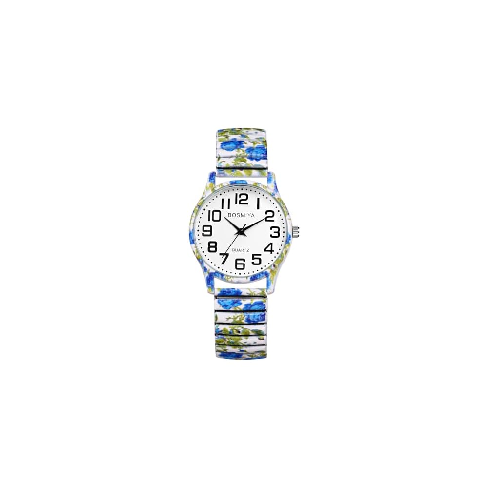 Cute Floral Analog Women s Watch Stainless Steel Band Waterproof Fashion Timepiece