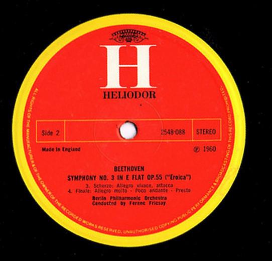 

LP Record Heroic Beethoven 2548088 HELIODOR UK Classical Used