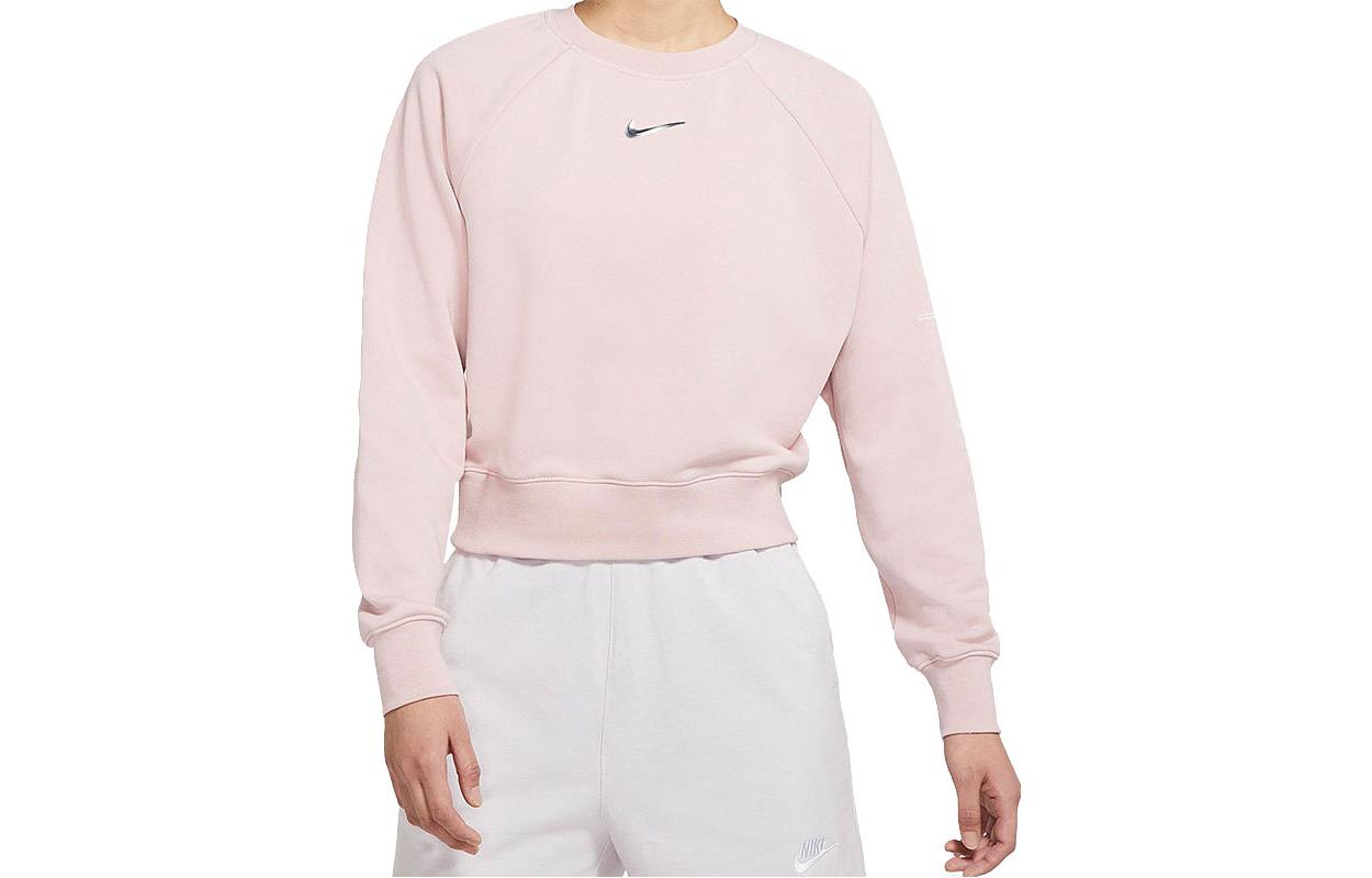 Nike Crop Tops Women s Pink Crew Neck Moderate DN4835-645 L