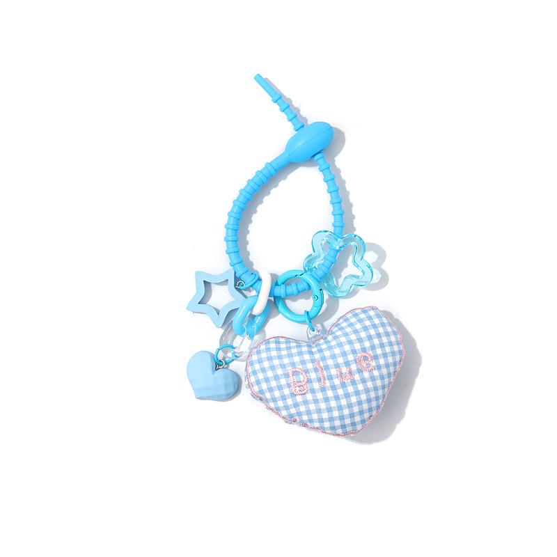 Rosa Herz Plüsch Anhänger Schlüsselanhänger - Süßes Mädchenhaftes Accessoire für Taschen und Geschenke