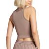 adidas Women's Essentials Ribbed Tank Top Trace Brown JC9009