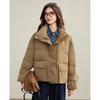 TERRE BLEUE Women's Winter Lapel Down Puffer Jacket