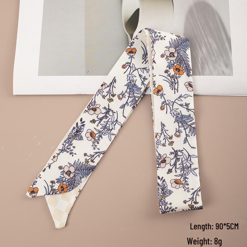 Houndstooth Scarf: Elegant Polyester Ribbon for Bag or Hair Decoration with a Fashionable Flair.