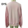 Women Christmas Sweatshirt Round Neck Sequin Santa Pattern Loose Long Lantern Sleeves Pullover Keep Warm New Year Party Top