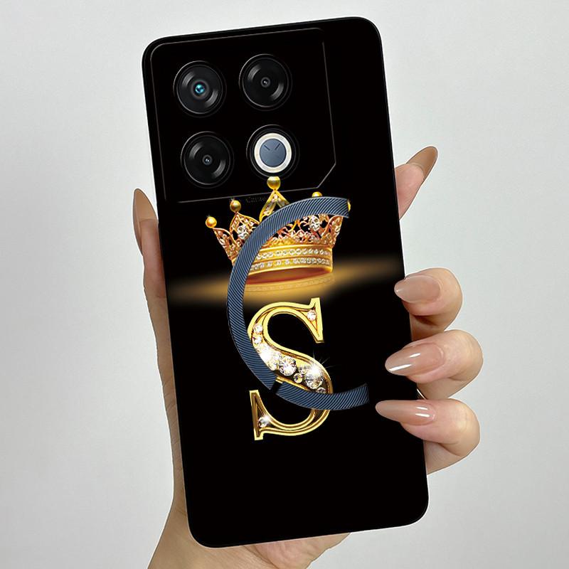 For Infinix GT 20 Pro Case Luxury Crown Letter Soft Silicone Back Cover For Infinix GT20 Pro GT20Pro Coque Infinix X6871 Fundas