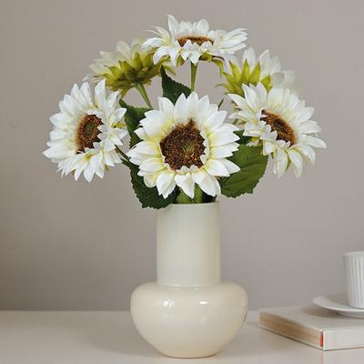 Simulierte Sonnenblume Kunstblume mit biegsamem Stiel Künstlicher Sonnenblumenzweig für Zuhause Büro Hochzeitsfeiern Mittelstück