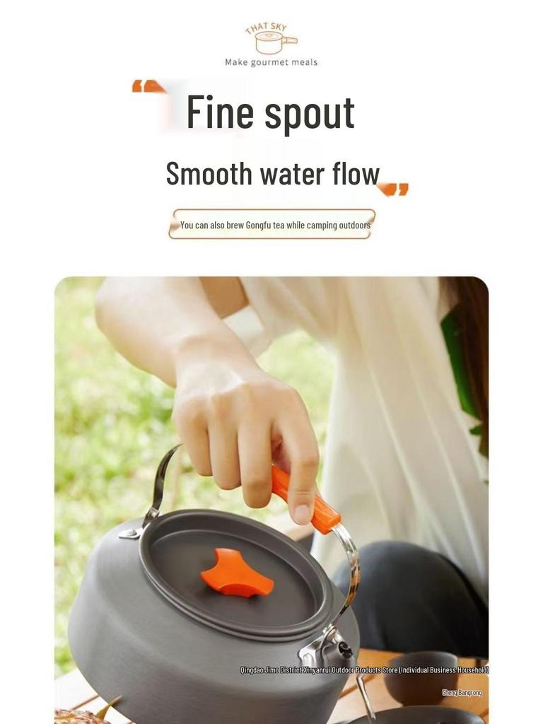 Portable Outdoor Camping Cookware & Kettle Set