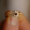 Three Heroes Sunflower Snowflake Ring: Elegant & Versatile Women's Jewelry