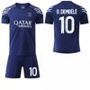 2024-25 Nou Tricou Al Treilea Deplasare PSG Albastru Safir #7 Mbappé #10 Dembélé #30 Messi Tricouri de Fotbal